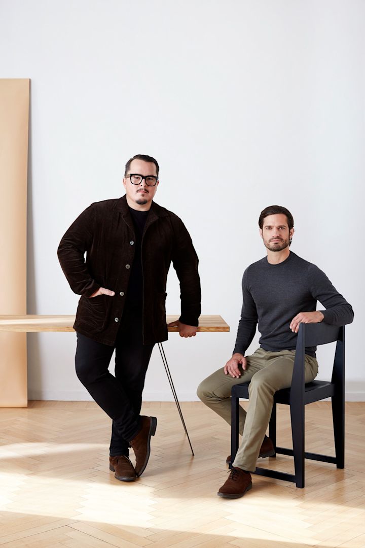 Designerne bag NJRD kollektionerne - Oscar Kylberg og svenske prins Carl Philip Bernadotte
