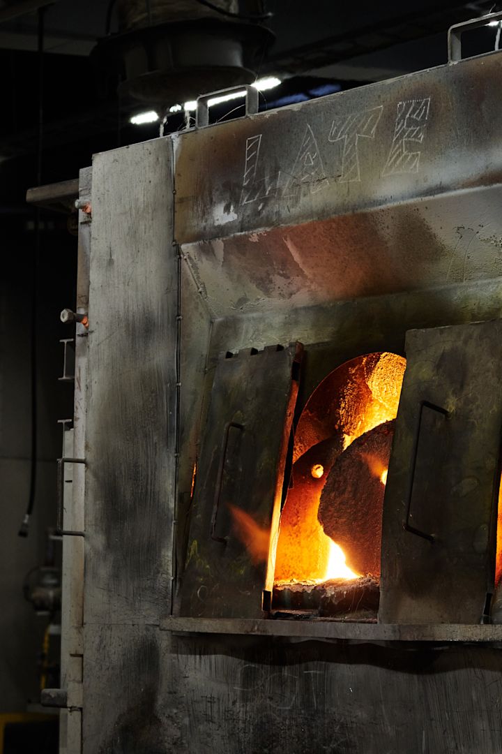 En ovn hos Iittala glasfabrik.
